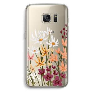 CaseCompany Painted wildflowers: Samsung Galaxy S7 Transparant Hoesje