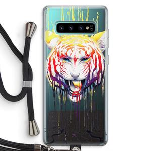 CaseCompany Fading: Samsung Galaxy S10 Plus Transparant Hoesje met koord