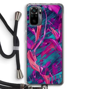 CaseCompany Pink Clouds: Xiaomi Redmi Note 10 Pro Transparant Hoesje met koord