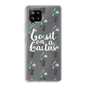 CaseCompany Cactus quote: Samsung Galaxy A42 5G Transparant Hoesje