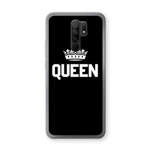 CaseCompany Queen zwart: Xiaomi Redmi 9 Transparant Hoesje
