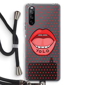 CaseCompany Yolo Denise: Sony Sony Xperia 10 III Transparant Hoesje met koord