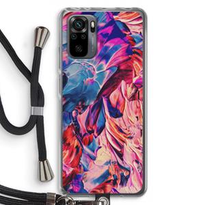 CaseCompany Pink Orchard: Xiaomi Redmi Note 10 Pro Transparant Hoesje met koord
