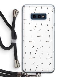 CaseCompany Hipster stripes: Samsung Galaxy S10e Transparant Hoesje met koord