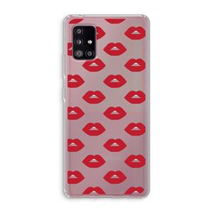 CaseCompany Lips: Samsung Galaxy A51 5G Transparant Hoesje