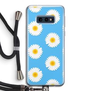CaseCompany Margrietjes: Samsung Galaxy S10e Transparant Hoesje met koord