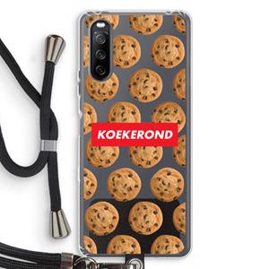 CaseCompany Koekerond: Sony Sony Xperia 10 III Transparant Hoesje met koord