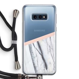 CaseCompany A touch of peach: Samsung Galaxy S10e Transparant Hoesje met koord