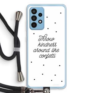 CaseCompany Confetti: Samsung Galaxy A52 Transparant Hoesje met koord