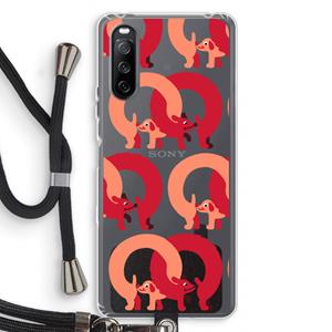 CaseCompany Dogs: Sony Sony Xperia 10 III Transparant Hoesje met koord