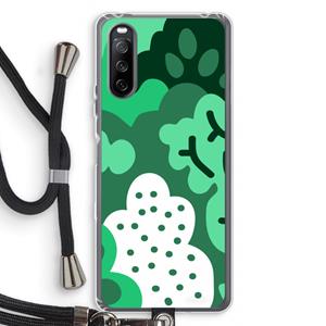 CaseCompany Bushes: Sony Sony Xperia 10 III Transparant Hoesje met koord