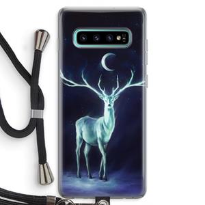 CaseCompany Nightbringer: Samsung Galaxy S10 Plus Transparant Hoesje met koord