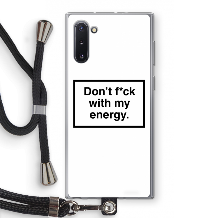 CaseCompany My energy: Samsung Galaxy Note 10 Transparant Hoesje met koord