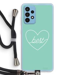 CaseCompany Best heart pastel: Samsung Galaxy A52 Transparant Hoesje met koord