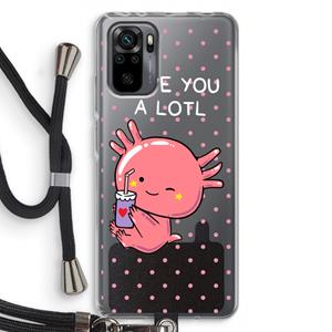 CaseCompany Love You A Lotl: Xiaomi Redmi Note 10 Pro Transparant Hoesje met koord
