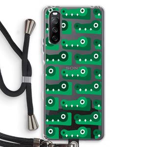 CaseCompany Crocs: Sony Sony Xperia 10 III Transparant Hoesje met koord
