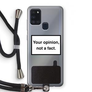 CaseCompany Your opinion: Samsung Galaxy A21s Transparant Hoesje met koord