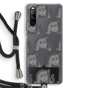 CaseCompany Cats: Sony Sony Xperia 10 III Transparant Hoesje met koord
