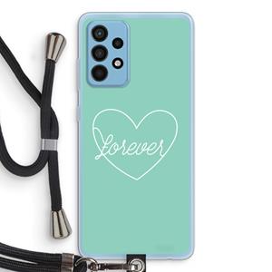 CaseCompany Forever heart pastel: Samsung Galaxy A52 Transparant Hoesje met koord
