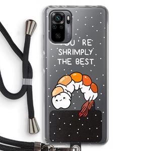 CaseCompany You're Shrimply The Best: Xiaomi Redmi Note 10 Pro Transparant Hoesje met koord