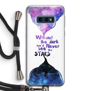 CaseCompany Stars quote: Samsung Galaxy S10e Transparant Hoesje met koord