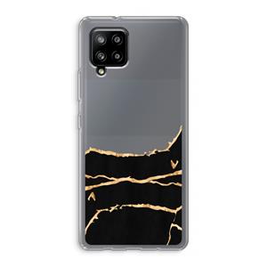 CaseCompany Gouden marmer: Samsung Galaxy A42 5G Transparant Hoesje