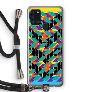 CaseCompany Skew Bee 1: Samsung Galaxy A21s Transparant Hoesje met koord