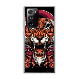 CaseCompany Tiger and Rattlesnakes: Samsung Galaxy Note 20 Ultra / Note 20 Ultra 5G Transparant Hoesje