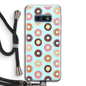 CaseCompany Donuts: Samsung Galaxy S10e Transparant Hoesje met koord