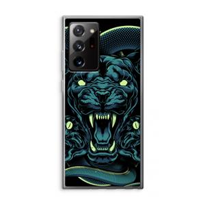 CaseCompany Cougar and Vipers: Samsung Galaxy Note 20 Ultra / Note 20 Ultra 5G Transparant Hoesje