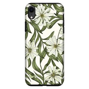 CaseCompany Wit bloemenpatroon: iPhone XR Tough Case