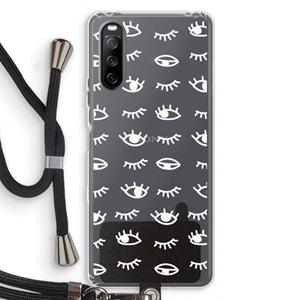 CaseCompany Eye pattern #3: Sony Sony Xperia 10 III Transparant Hoesje met koord