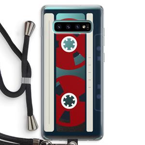 CaseCompany Here's your tape: Samsung Galaxy S10 Plus Transparant Hoesje met koord