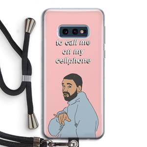 CaseCompany Hotline bling: Samsung Galaxy S10e Transparant Hoesje met koord