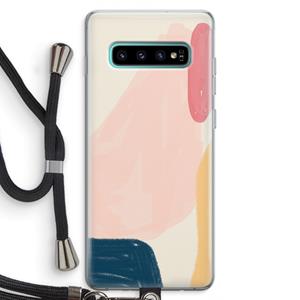 CaseCompany Saturday Flow: Samsung Galaxy S10 Plus Transparant Hoesje met koord