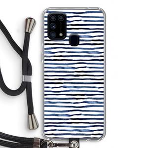 CaseCompany Verrassende lijnen: Samsung Galaxy M31 Transparant Hoesje met koord