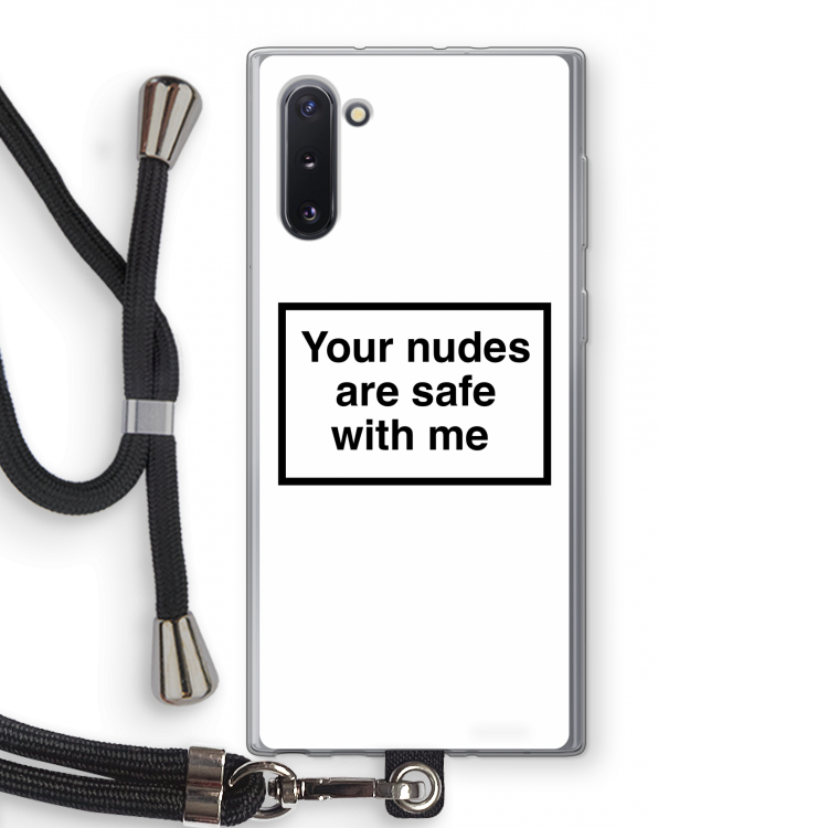 CaseCompany Safe with me: Samsung Galaxy Note 10 Transparant Hoesje met koord