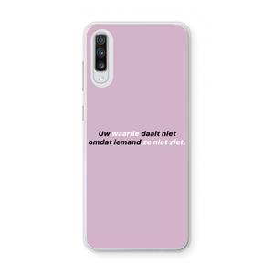 CaseCompany uw waarde daalt niet: Samsung Galaxy A70 Transparant Hoesje