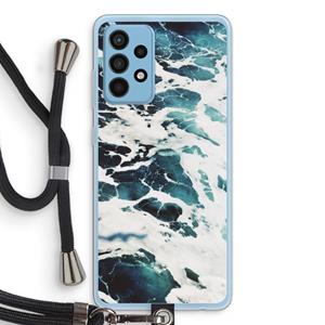 CaseCompany Golven: Samsung Galaxy A52 Transparant Hoesje met koord