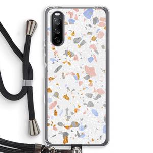 CaseCompany Terrazzo N°8: Sony Sony Xperia 10 III Transparant Hoesje met koord