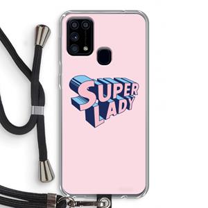 CaseCompany Superlady: Samsung Galaxy M31 Transparant Hoesje met koord