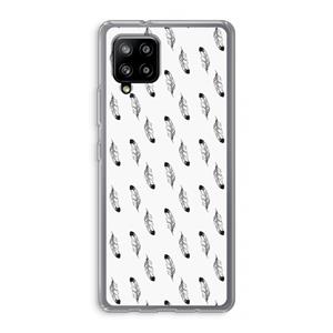 CaseCompany Pluimen: Samsung Galaxy A42 5G Transparant Hoesje