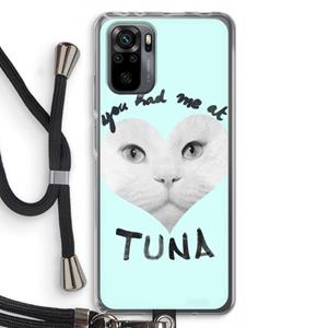 CaseCompany You had me at tuna: Xiaomi Redmi Note 10 Pro Transparant Hoesje met koord