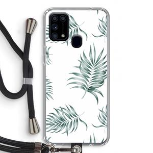 CaseCompany Simple leaves: Samsung Galaxy M31 Transparant Hoesje met koord
