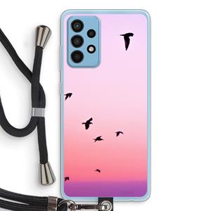 CaseCompany Fly away: Samsung Galaxy A52 Transparant Hoesje met koord