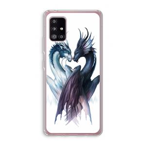 CaseCompany Yin Yang Dragons: Samsung Galaxy A51 5G Transparant Hoesje