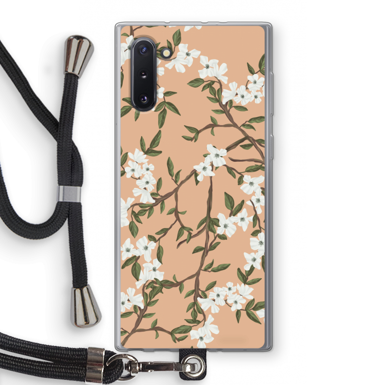 CaseCompany Blossoming spring: Samsung Galaxy Note 10 Transparant Hoesje met koord