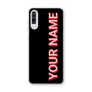 CaseCompany Namecase: Samsung Galaxy A70 Transparant Hoesje