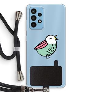 CaseCompany Birdy: Samsung Galaxy A52 Transparant Hoesje met koord