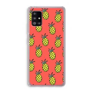 CaseCompany Ananas: Samsung Galaxy A51 5G Transparant Hoesje